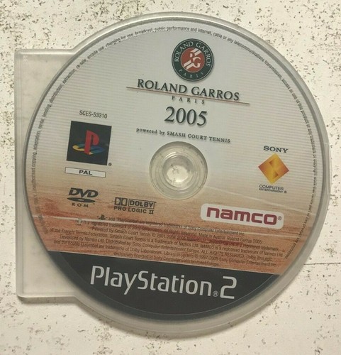 Jeu PS2 Roland Garros Paris 2005 - Version PAL - État Correct, Jeu Fonctionnel