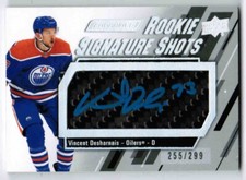 23/24 UPPER DECK ENGRAINED VINCENT DESHARNAIS ROOKIE SIGNATURE SHOTS AUTO /299