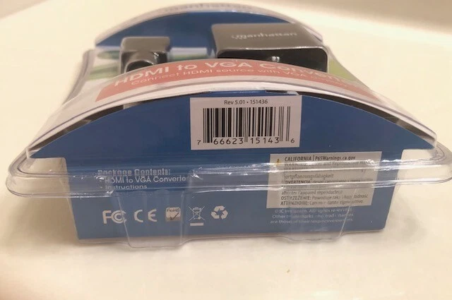 Manhattan HDMI To VGA Converter 151436 --Black---NEW - Image 3 of 3