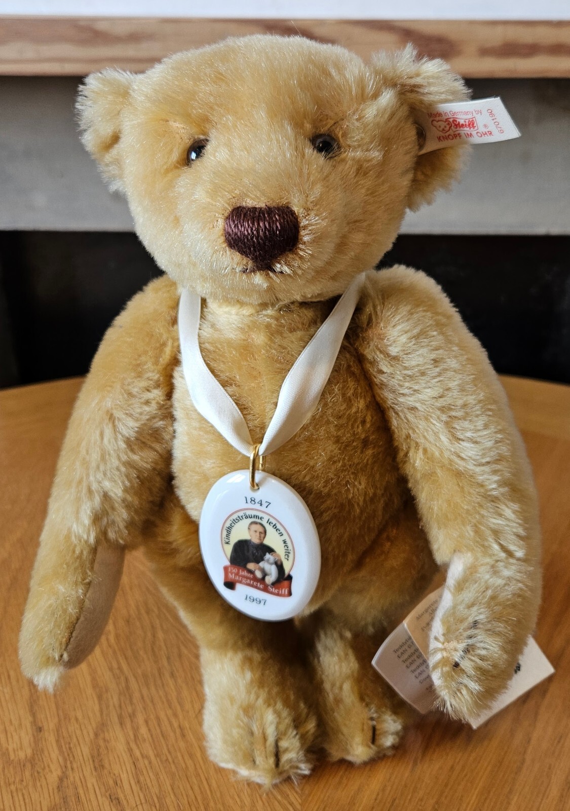 STEIFF 670190 TEDDY BEAR 150 YEARS MARGARETE STEIFF 28CM 1997 LIMITED EDITION