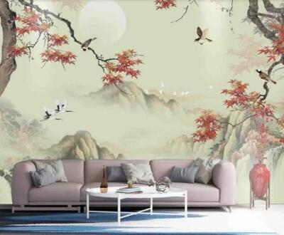 3D Branch Mountain 12587NA Wallpaper Wall Mural Removable Self-adhesive Fay
