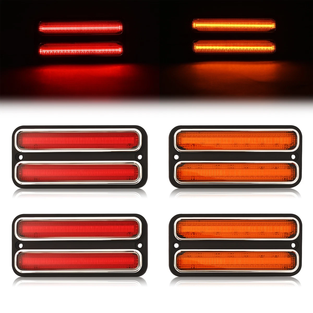 Sell Front Side Marker Light Lens Set For 81-91 Chevrolet C10 C20 C30 GMC C1500 Chevy In , For - Foto 4