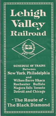 Lehigh Valley RR - Public TT - April 1940