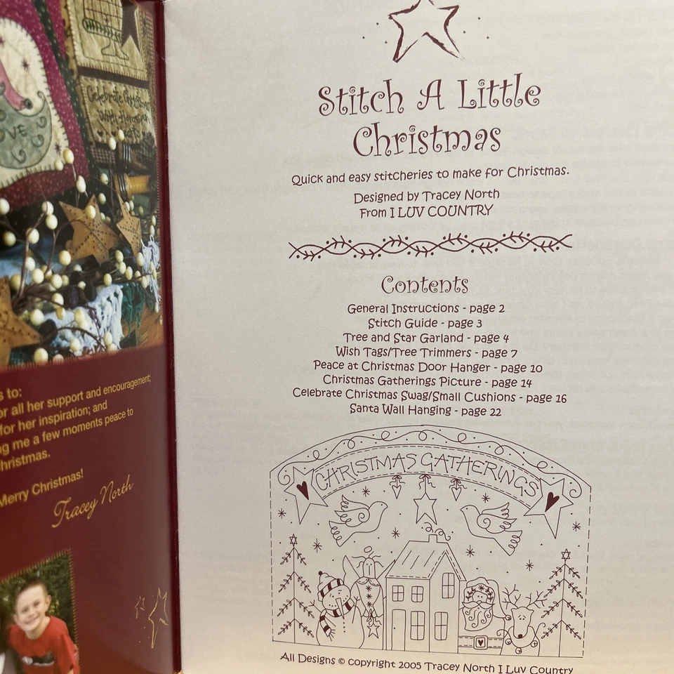 Stitch A Little Christmas Stitchery Pattern, Paperback - Image 2 of 4