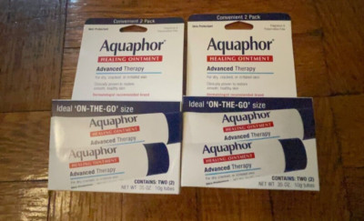 Aquaphor Healing Ointment Advance Therapy 4 Pack (0.35 Each) Exp 10/2025
