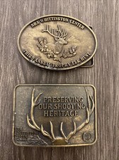 NRA Whittington Center Preserving Our Shooting Heritage Belt Buckle Antlers