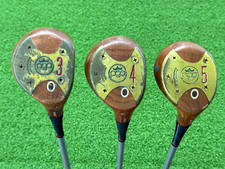 PGA Professional Persimmon 3 4 5 WOOD SET Right Handed Dynamic Aluminum Stiff