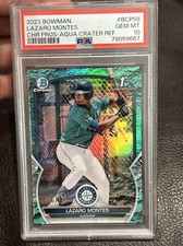 PSA 10 LAZARO MONTES 2023 Bowman Chrome AQUA CRATER REFRACTOR/125 RC GEM MINT