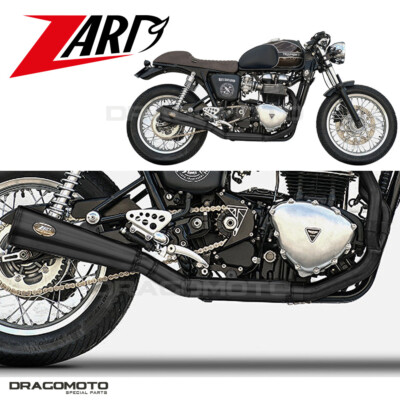 BONNEVILLE T100 TRIUMPH 2016 Niedrig ZARD Auspuffanlage BAD CHILD Schwarz RC ...