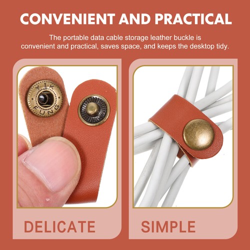 50 Pcs Datenkabelspeicher -Lederschnalle Reisen Drahtorganisatorhalter - Afbeelding 12 van 12