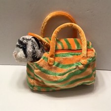 Aurora Purse Cat Plush Zipper Carrier Handles Stuffed Animal 2 Piece Soft