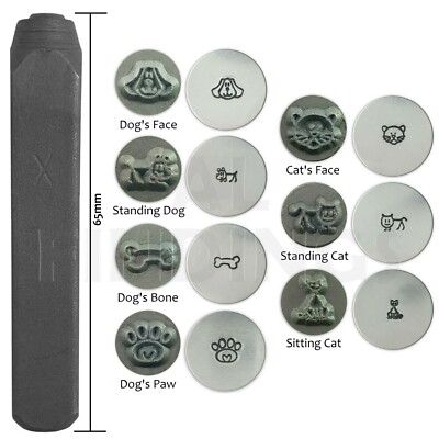 6mm Hund Katze stehend Katzenknochen Herz Pfote sitzend Katze Stempel Stanze Metall Werkzeug