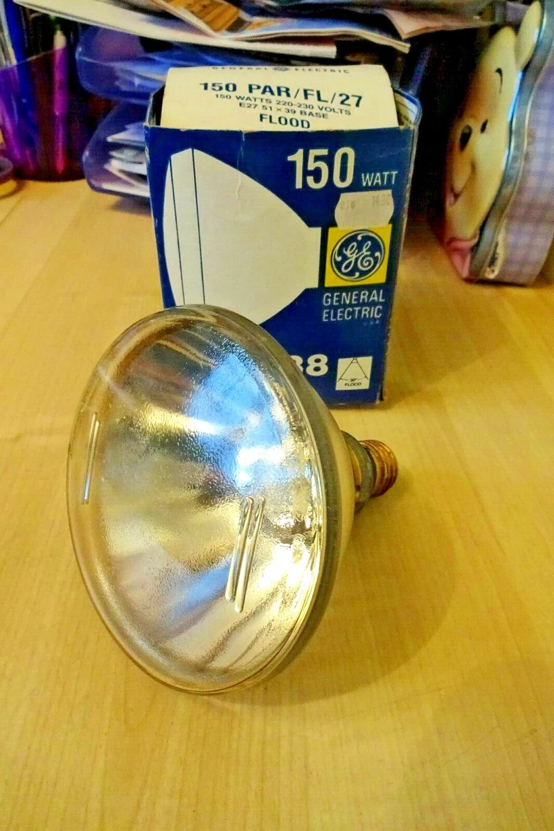 SALE Vintage German Light Bulb General Electric Flood Par 38 150w FL 27
