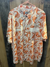 Magellan Fish Gear Shirt Mens 2XL White Orange Whataburger Relaxed SWORDFISH