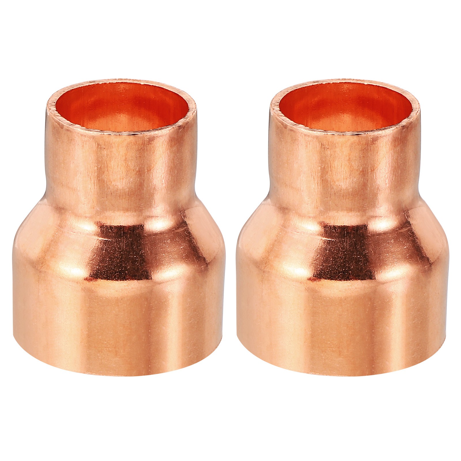 2Pcs 1 1/8" to 7/8" ID Copper Reducer Reducing Coupling Fitting Pipe Adapter