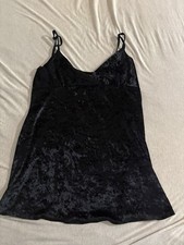 Victoria's Secret Velvet Slip Dress - Black Lingerie Chemise