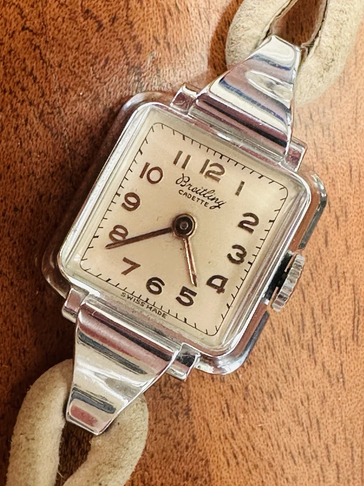 Reloj de Cóctel Breitling Cadette de los años 40, ¡nuevo stock antiguo con etiqueta original! Foto 2 de 4