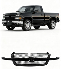 Gloss Black Ss Style Grille Fit For 2003-2007 Chevy Silverado 1500 Classic