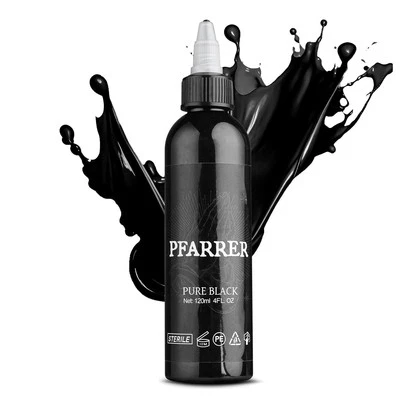 PFARRER Tattoo Farbe Black 4oz(120ml) hautfreundlich USA Standard Tattoo Farbe Schwarz