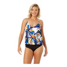 Anne Cole Women's Riviera Floral Easy Triangle Tankini Swim Top NWT Small