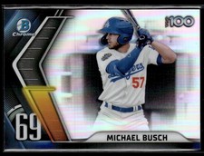 2022 Bowman #BTP-69 Michael Busch Bowman Scouts' Top 100 Rookie 0603D