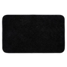 Mainstays Black Bath Rug - 24"x40" Large, Basic Polyester,Absorbent Bathroom Mat