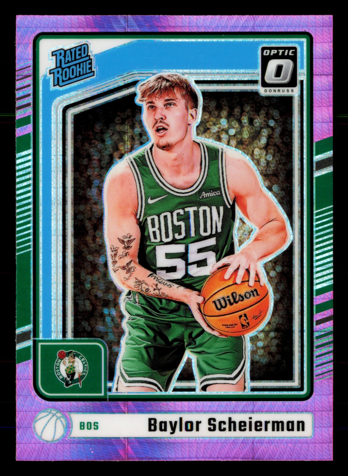 2024-25 Donruss Optic #263 Baylor Scheierman Hyper Pink