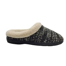 Dearfoams Seasonal Slippers Memory Foam In/Outdoor Clog Black Woman Size 7-8 NWB