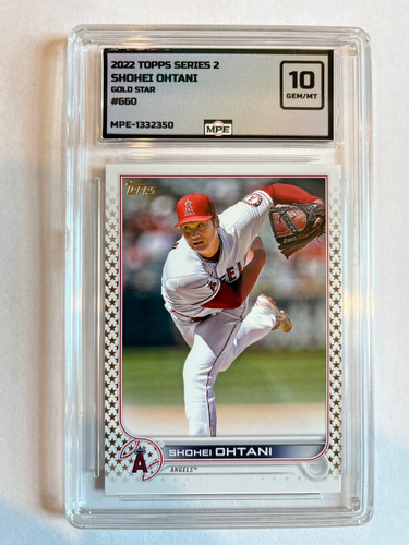 2022 Topps - Shohei Ohtani #660 Gold Star Parallel Graded 10 MPE Gem Mint