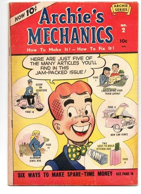 ARCHIE'S MECHANICS #2 (1954) - GRADE 5.0 - GOLDEN AGE ARCHIE PUBLICATION
