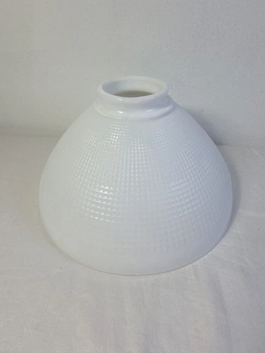 Old Corning 82416 White Milk Glass 5.5"x10" Torchiere Lamp Shade 2.75" Fitter