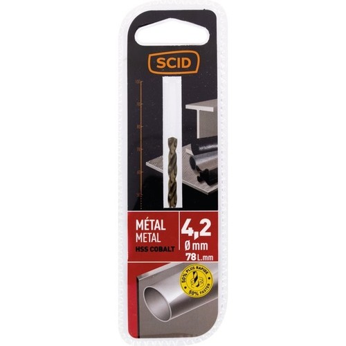 Foret Métal HSS Robuste 7 Mm X 110 Mm - Pour Acier, Fer, Fonte, Alu, Marque SCID, Neuf