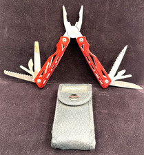 Snap On Red 9-in-1 Stainless Steel Easy Grip Multi-Tool With Sheath