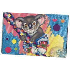 VTG Lisa Frank Koala Bear Rainbow Cardboard Pencil Box Made In USA 1990 - Rare!