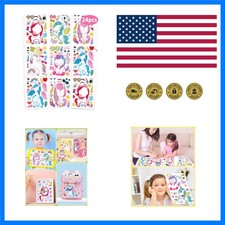 24 Pcs Make Your Own Unicorn Stickers, Party Favors Face Stickers for Kids  ...