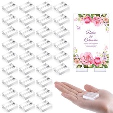50 Pcs Acrylic Table Number Holders 1.2 Inch Clear Acrylic Place Card Holders...
