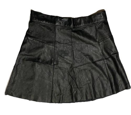 Tinsel minigonna nera ecopelle denim couture taglia small donna junior zip - Foto 7 di 24