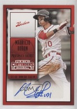 2015 Panini Contenders Prospect Ticket Red Foil Mauricio Dubon #42 Auto 0g45