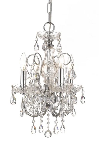 Crystorama 3224-CH-CL-MWP Imperial 4-Light Hand Cut Crystal Mini Chandelier - Picture 2 of 2