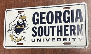 1990s GEORGIA SOUTHERN UNIVERSITY ALUMINUM LICENSE PLATE