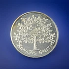 Snowflake Season's Greetings Merry Christmas 1 Ounce .999 Fine Silver Round