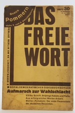 ohne Autor Das Freie Wort 30. Heft Sozialdemo...