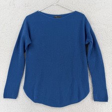 Vince Sweater Womens Small Blue 100 Cashmere Knit Long Sleeve Pullover