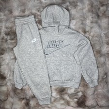 Nike Long Sleeve Hoodie  Jogger Pants 2 Piece Set Gray Size 6 Boys NWT
