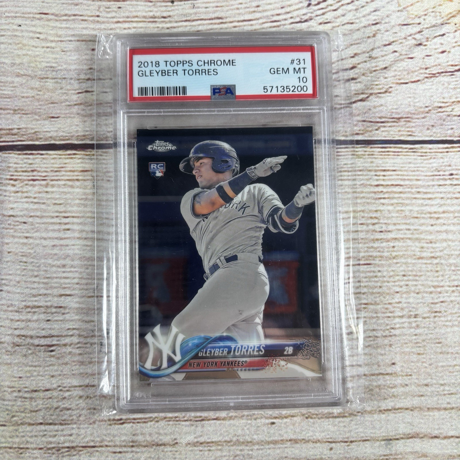 2018 Topps Chrome GLEYBER TORRES #31 Rookie RC NY Yankees PSA 10 Gem Mint