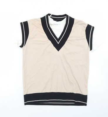 Gallery Damen Beige Viskose Basic Tank Größe XS Rundhals - T-Shirt Unterlage