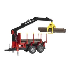 Bruder 02252 Forestry Trailer with Crane, Grapple and 4 Logs