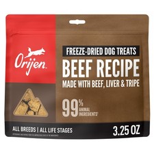 Grain Free High Protein Freeze Dried Dog Treats Ranch-Raised Beef Recipe 3.25...