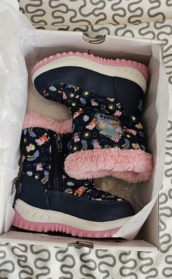 Kinder Schneestiefel Warm, Gefüttert, Mädchen Winterstiefel Peppa Pig Größe 23