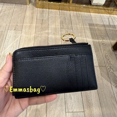 Tory Burch Britten Zip Card Case Pebbled Leather 175815 175821 | eBay